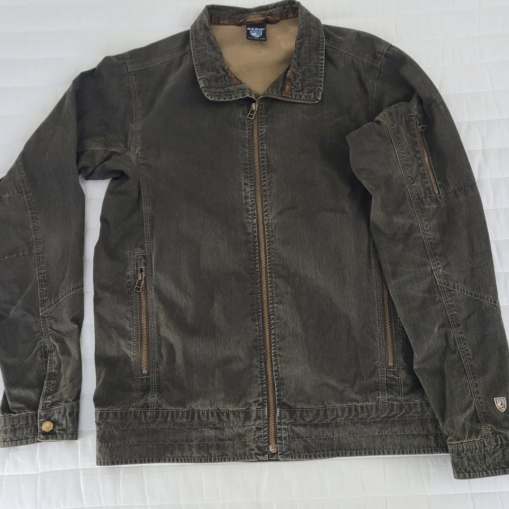 KUHL Burr Jacket Vintage Patina Dye Workwear Gun Metal/Midweight